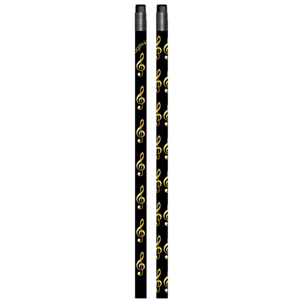 Bleistift Violinschlüssel schwarz/gold