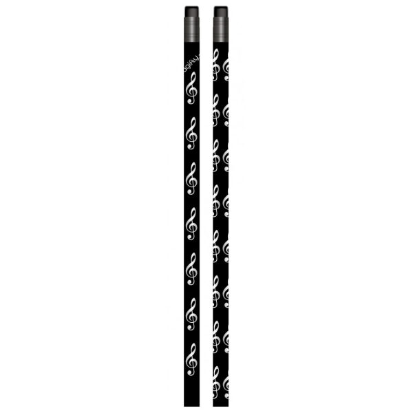 Bleistift Violinschlüssel schwarz/silber